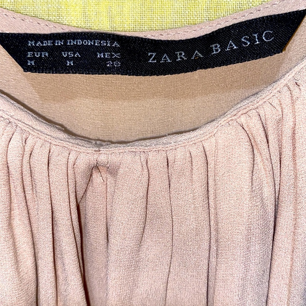 Zara Basic Chiffon/ Polyester Draped Bodice Side … - image 4